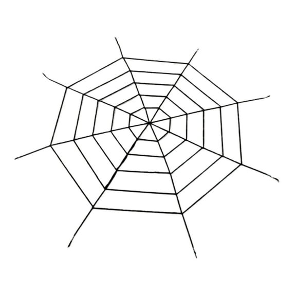 Black Spider Web Halloween Decoration Cloth 1Pcs 59x59x0.2In
