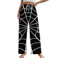 thumbnail image 1 of Black Spider Web Pajama Pants Loose Pajamas Female Breathable Home Trousers Leisure Sleeping Pants Large Size, 1 of 6