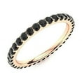 thumbnail image 1 of Black Spinel Round 2 mm Wedding Engagement Full Eternity Band Ring 925 Sterling Silver Rose Gold Plated Gemstone Jewelry For Women Gift, 1 of 5
