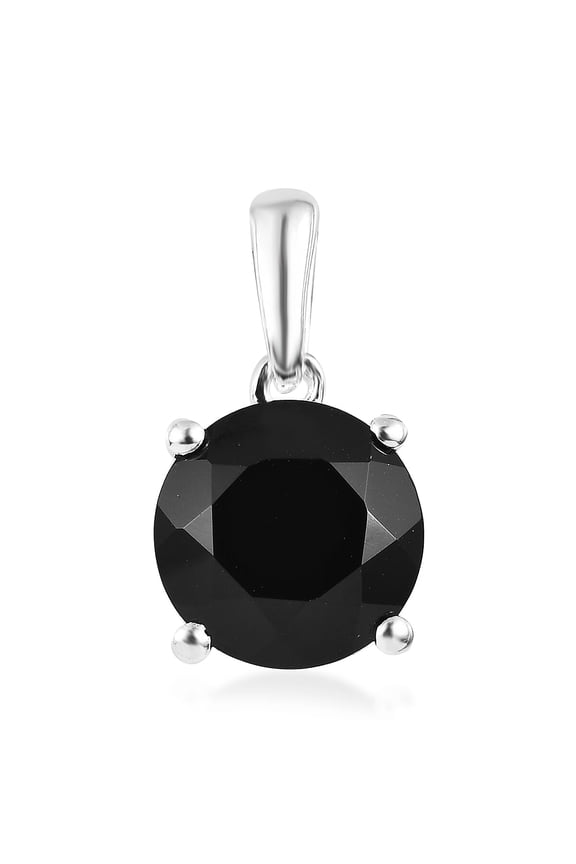 Black Spinel 925 Sterling Silver Solitaire Pendant for Women Jewelry Ct 2.67 Birthday Christmas Gifts for Women