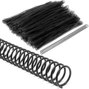 Black Spiral Binding Coils, Plastic Spines for 110 Sheets 12 in, 14mm, 41 Pitch, 100 Pack