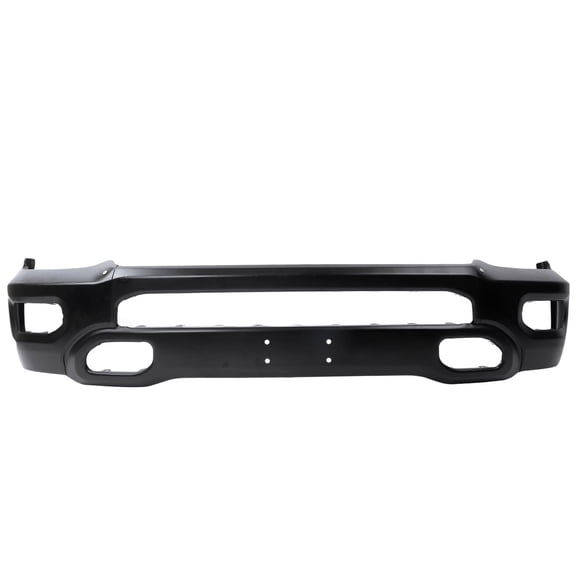 Black Split Steel Front Bumper Face Bar For Ram 1500 2019-24 W/ Fog Light Holes