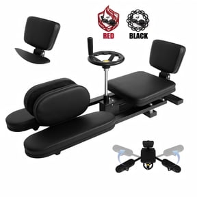 Black Split Stretcher, 180-Degree Leg Split Machine, Steel PU Leather Hand Wheel, Deepen Stretch for Yoga, Martial Arts, Gym Fitness
