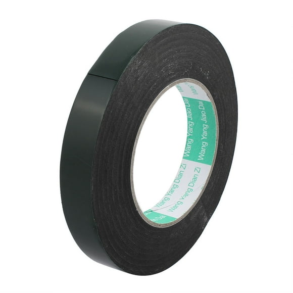 Black Sponge Foam Double Sided Adhesive Tape Waterproof 20mm Wide 15 Meters Long