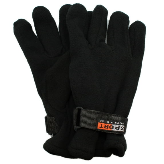 Black Sporting Fleece Gloves