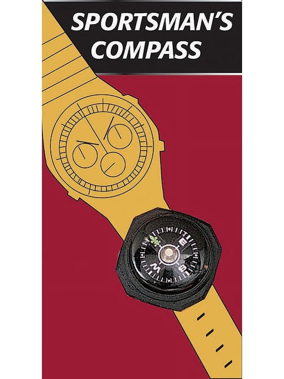 Black - Sportmans Watch Band Wrist Compass