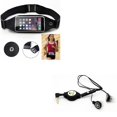 thumbnail image 1 of Black Sports Running Workout Waist Bag Belt Case w Retractable Headset Handsfree Earphones Mic L1G for LG Stylo 4 Plus 3 2 V Plus, Phoenix 3 2, Harmony 2, Fortune 2, K8+ (2018), Aristo 2 Plus, 1 of 11