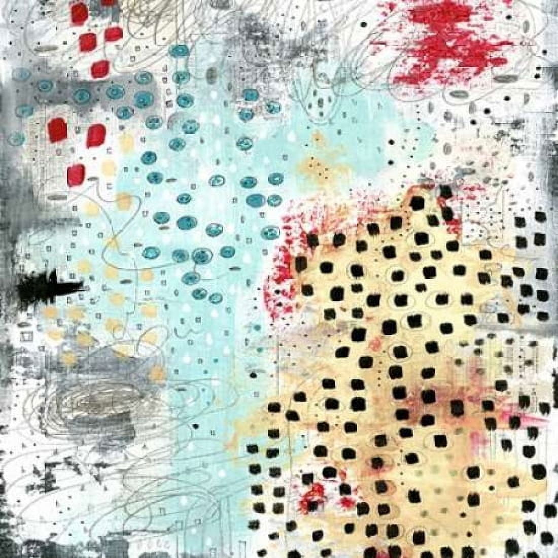 Black Spots Abstract Canvas Art - Sarah Ogren (24 x 24)