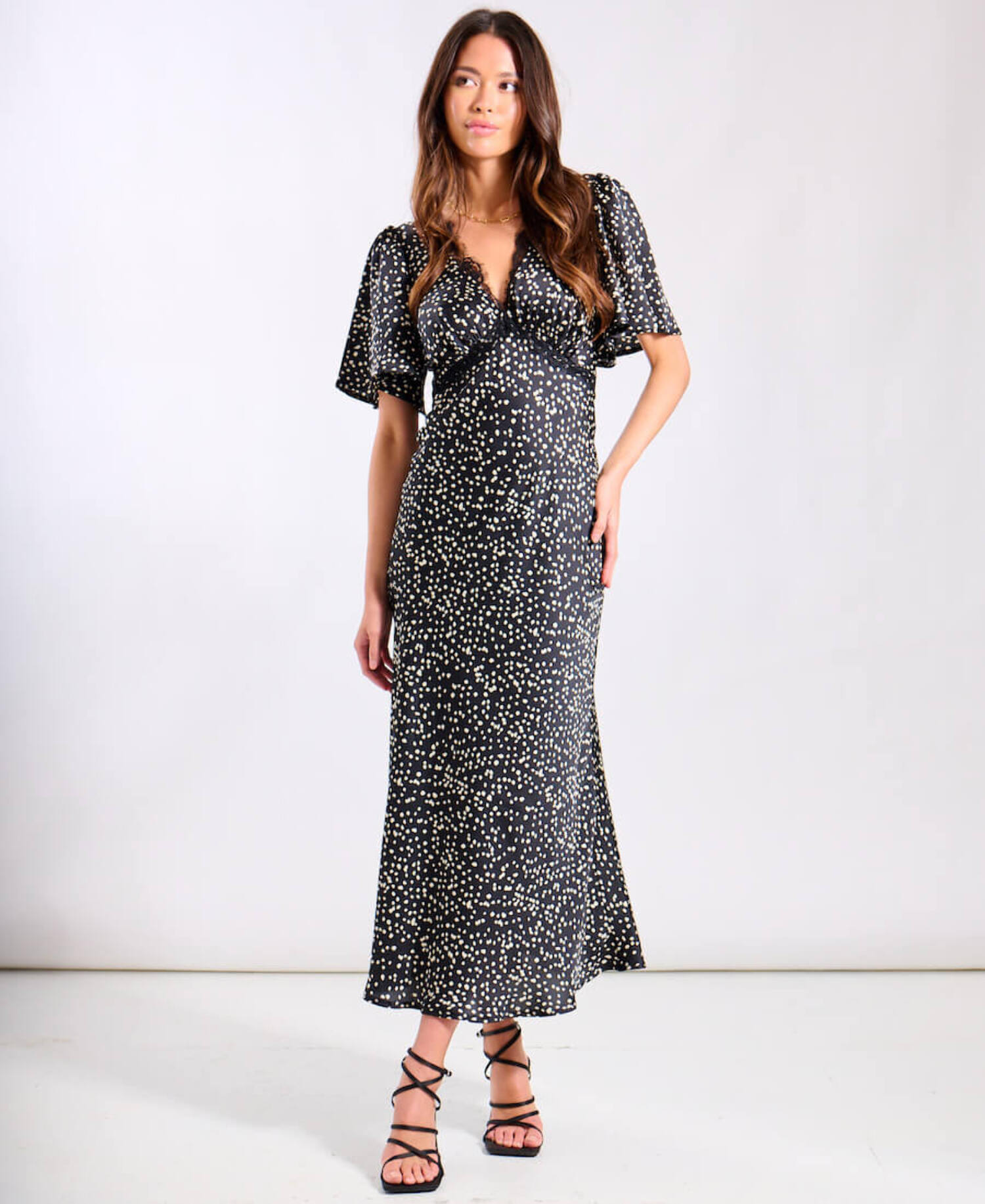 adhere midi dress / washed black