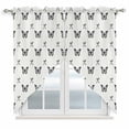 thumbnail image 1 of Black Spring Butterfly Swag Curtains for Kitchen/Bedroom/Living Room, Bow Knot Scalloped Curtains 63 Inch Long, Rod Pocket Window Swag Topper Curtains Valances 2 Panels Set 36"x63", 1 of 8