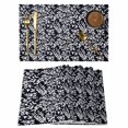 thumbnail image 1 of Black Spring Floral Placemats Set of 4, Farmhouse Flowers Elegant Pastoral Placemats for Dining Table, Place Mats for Kitchen Tabletop, Waterproof Wipeable Dining Table Mats Set, 1 of 9