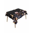 thumbnail image 1 of Black Spring Floral Rectangle Tablecloth, Elegant Flowers Farmhouse Botanical Waterproof & StainResistant Tablecloth, Washable Oil-proof Table Cover for Dining/Party/Wedding/Camping/Buffet 60x84 In, 1 of 9