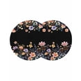 thumbnail image 1 of Black Spring Floral Round 13 Inch Placemats Set of 2, Elegant Flowers Farmhouse Botanical HeatResistant Non Slip Place Mats for Dining Table, Wipeable Braided Kitchen Table Mats for Housewarming, 1 of 9