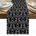 thumbnail image 1 of Black Spring Floral Table Runner - 70 Inch Long, Kitchen Dining Table Runner Dresser Scarves, Modern Abstract Art Farmhouse Farmhouse Decor for Coffee Tables Wedding Party Banquet, 1 of 7