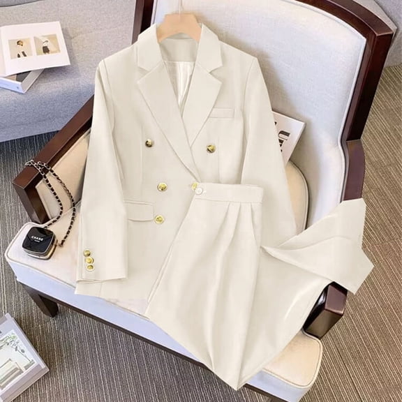 Black Spring New Suit Jacket For Women, Petite Size, High-End Casual Trousers Two-Piece Set