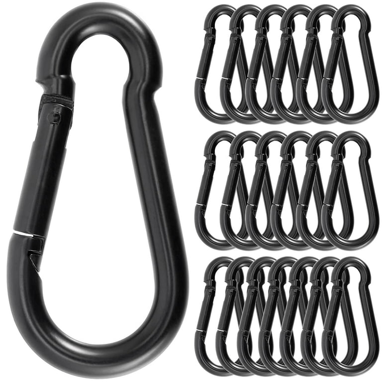  8 Pack Spring Snap Hooks, Heavy Duty Carbon Steel Carabiner  Clip, Capacity 500Lbs 5/16”x3” Quick Link Buckle Clip for Camping, Fishing,  Hiking M8 Key Chain Carabiner for Swing and Hammock 