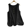 thumbnail image 1 of Black Spring Tops for Women 2024 Trendy, Polyester Flowy Tops for Women, Sleeveless Ladies Tops And Blouses, Vacation Outfits for Women, Embellished Schools Out for Summer Tshirt, 1 of 4