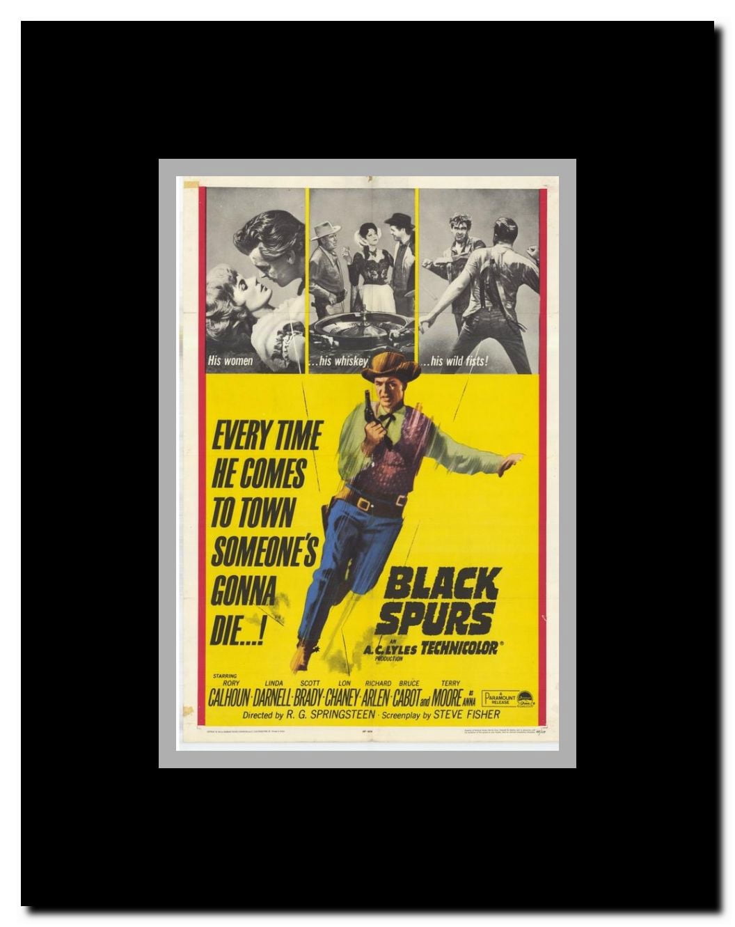 Black Spurs Framed Movie Poster