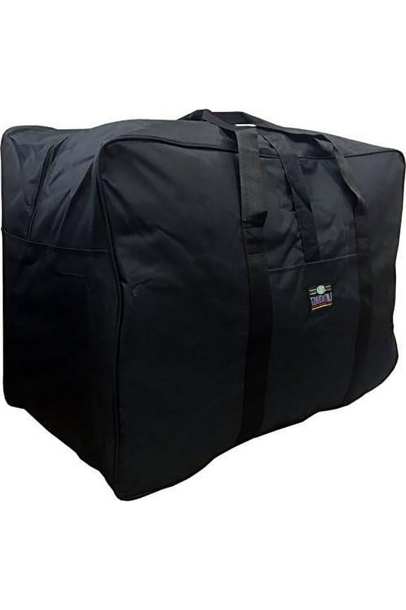 Black Square Duffel Bag Travel Suitcase (36")