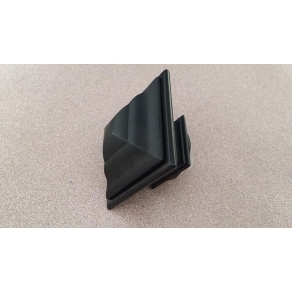 Black Square Finials for 1" Drapery Iron Hardware - Sold as a Pair