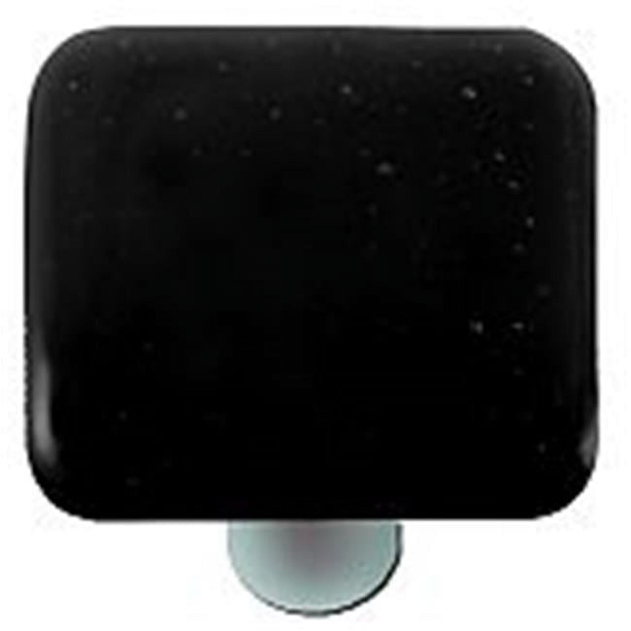 Black Square Glass Knob Aluminum Post
