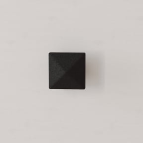 Black Square Iron Kitchen Cabinet Knob Pull Decorative Rust Resistant Powder Coat Finish Vintage Metal Knobs Drawer Pull Handle w/Screws Renovators Supply