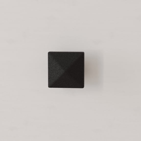 Black Square Iron Kitchen Cabinet Knob Pull Decorative Rust Resistant Powder Coat Finish Vintage Metal Knobs Drawer Pull Handle w/Screws Renovators Supply