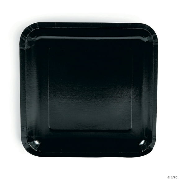 Black Square Paper Dinner Plates - 24 Count