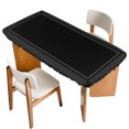 Chequerboard Border Black Square Plaid Fitted Rectangle Tablecloth 24