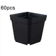 thumbnail image 1 of Black Square Plastic Flower Pot Planting Thick Square Pot With Drain Hole, 1 of 9