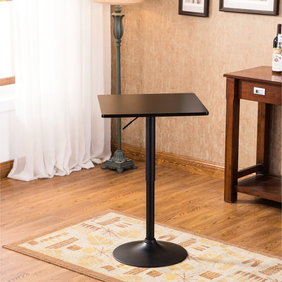 Black Square Pneumatic Adjustable Home Table / Suits Different Home Styles