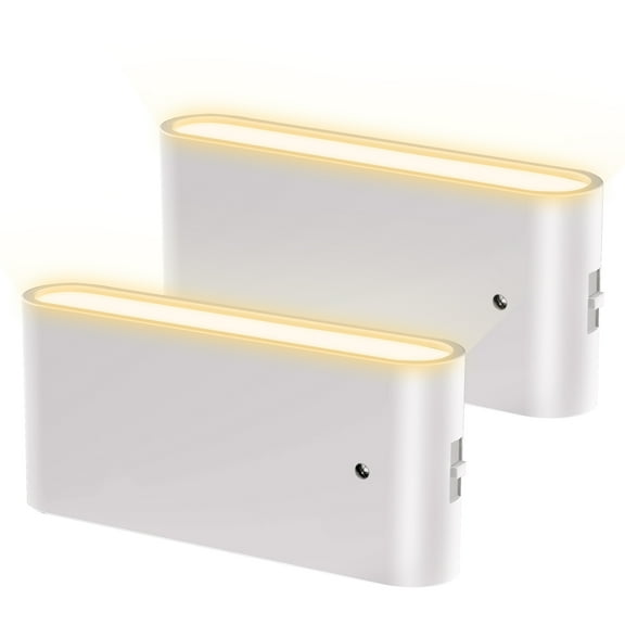 Black Square Set of 2 LED Night Lights, Light Sensor, 0-100LM Dimming Night Light, Dusk-to-Dawn