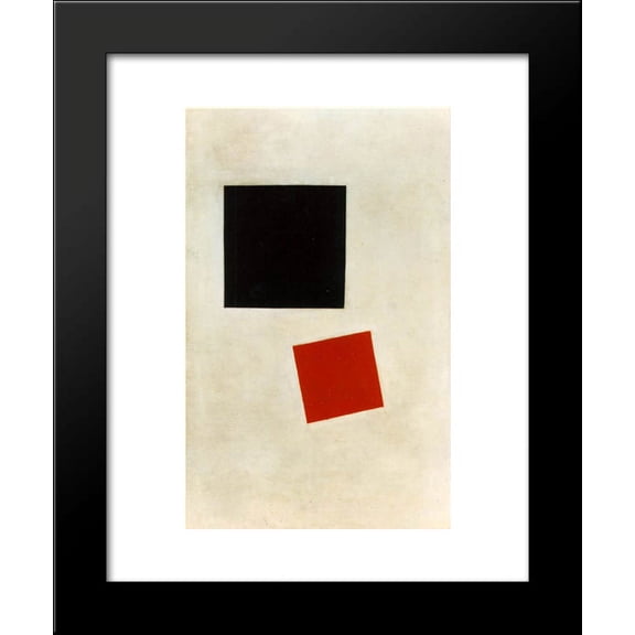 Black Square and Red Square 20x24 Framed Art Print by Malevich, Kazimir