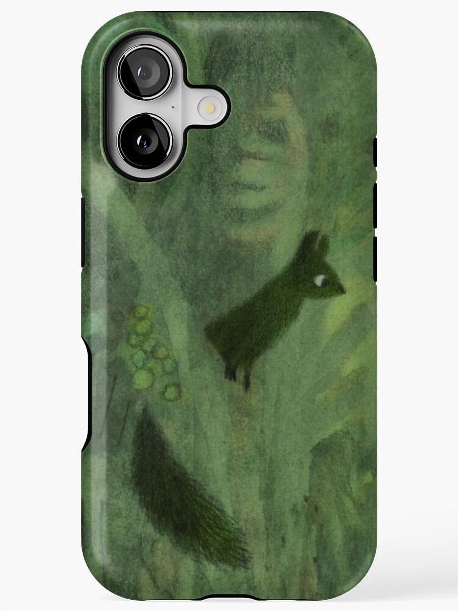 Black Squirrel Among Green Foliage Tough Case for Apple iPhone, Dual ...
