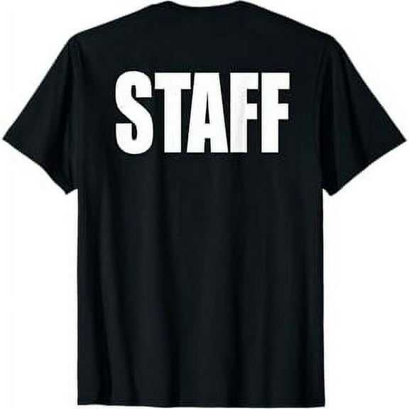 Black Staff Shirts on Back for Men and Women - T-Shirt