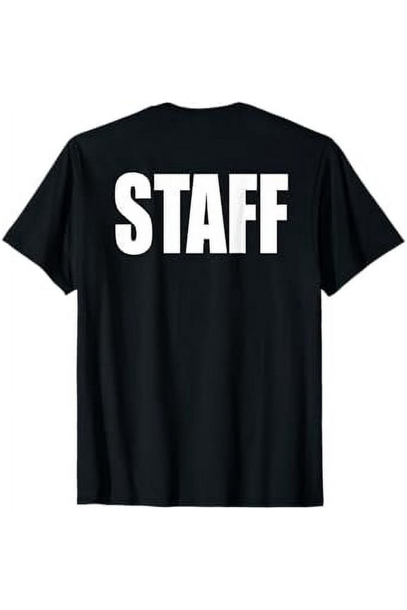 Black Staff Shirts on Back for Men and Women - T-Shirt