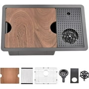 Black Stainless Steel 24 Inch Kitchen Sink