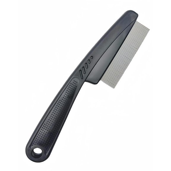 Black Stainless Steel Dandruff Comb Fine Tooth Hair Comb Professional Scalp Massager & Dandruff Remover for Kids Adults Home Salon Use