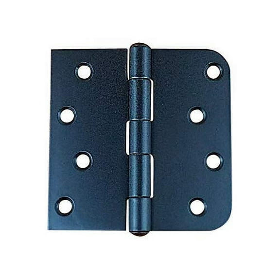 Black Stainless Steel Door Hinges - 4" with 5/8" Square - Non-Removable Pin - Highly Rust Resistant - 3 Pack