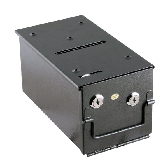 Black Stainless Steel Poker Table Drop Box with Locks Only
