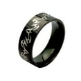 thumbnail image 1 of Black Stainless Steel Tribal Gothic Band 8mm Ring, 1 of 3