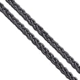 thumbnail image 1 of Black Stainless Steel Wheat Spiga Chain 2.9mm Foxtail Link Basket Necklace 30" Gray Jewelry Female, 1 of 5