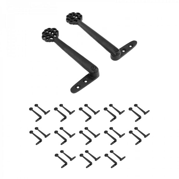 Black Stair Carpet Runner Holder Clips Aluminium Rust Resistant Finish 5.5 in. L Antique Easy Install Carpet Rug Holder Clips w/Screws Pack of 13 Renovators Supply