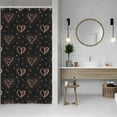 thumbnail image 1 of Black Stall RV Shower Curtain Set 6 Hooks Valentine''s Day Decoration Shower Curtains for Girls Bathroom Minimalist Shiny Love Hearts Waterproof Fabric Bathtub Decor Room Divider 36x72 inches, 1 of 6