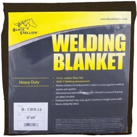 Black Stallion 16 Oz. Carbon Fiber 6'x6' Welding Blanket