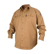 Black Stallion 7Oz Khaki Fr Cotton Work Shirt 2X