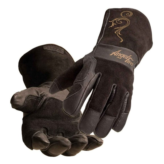 Black Stallion AngelFire BSX LS50 Woman's Premium Grain Pigskin Welding Gloves, Medium