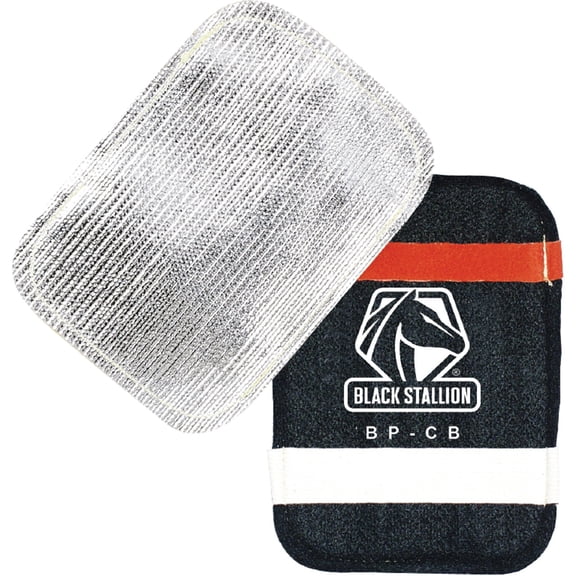 Black Stallion BP-CB Pre-Oxidized Carbon Fiber Glove Backpad, OSFM