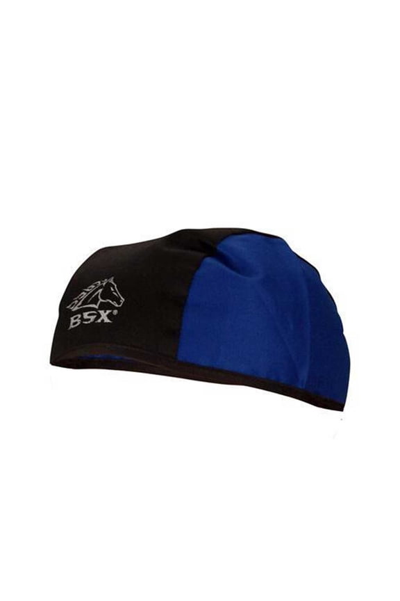 BSX BC5B-BLU Black/Blue Cotton Welding Beanie Cap