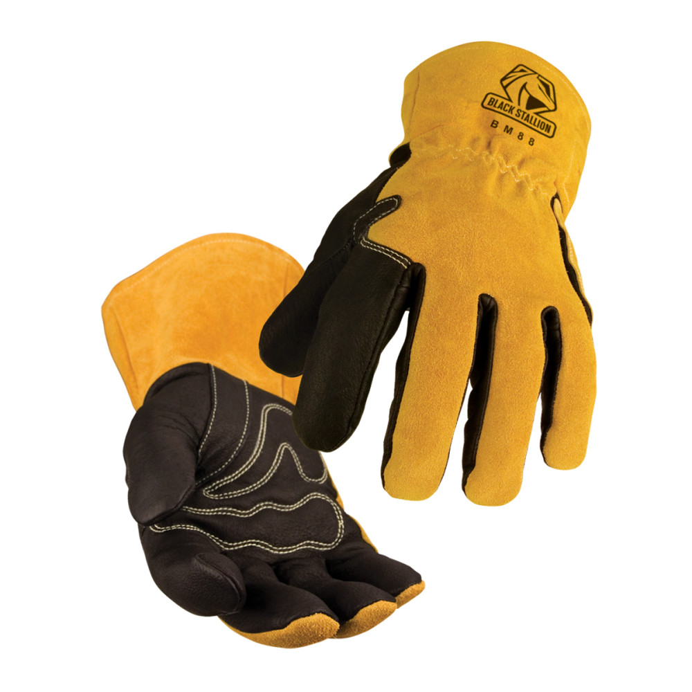 Black Stallion BSX BM88 Premium Pigskin & Cowhide MIG Welding Glove